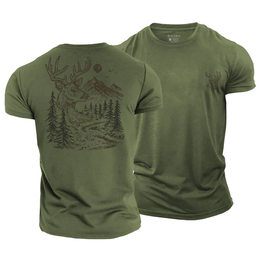 Deer Nature Cotton T-Shirt