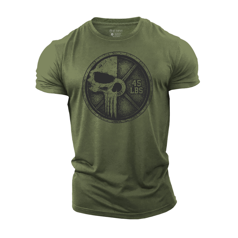 Skull Barbell Strength Cotton T-Shirt