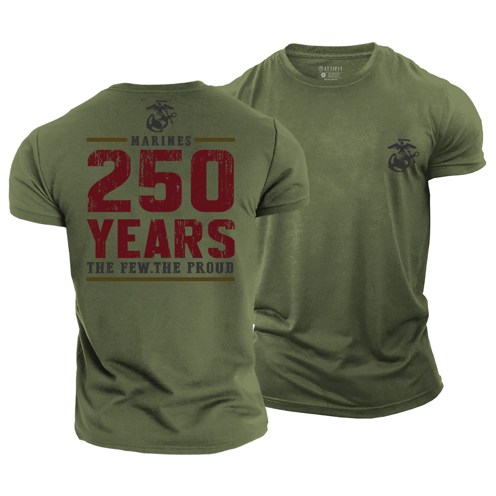 Marines 250 Years Strong Cotton T-Shirt