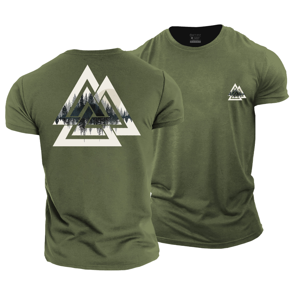 Valknut Landscape Cotton T-Shirt