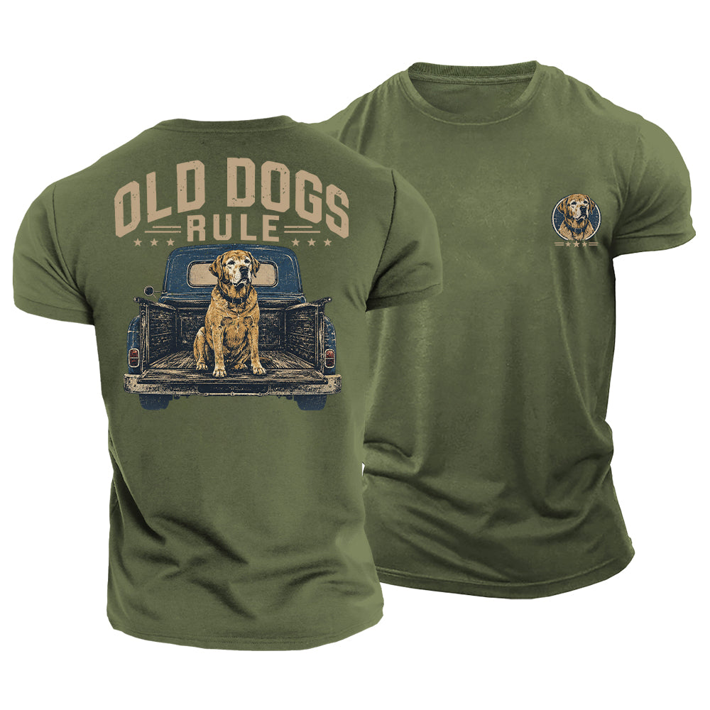 Old Dogs Rule Cotton T-Shirt