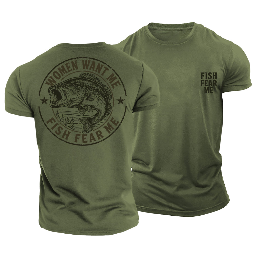 Fish Fear Me Cotton T-Shirt