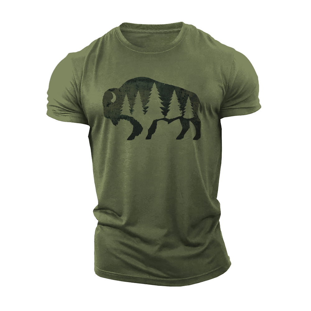 Forest Bison Cotton T-Shirt