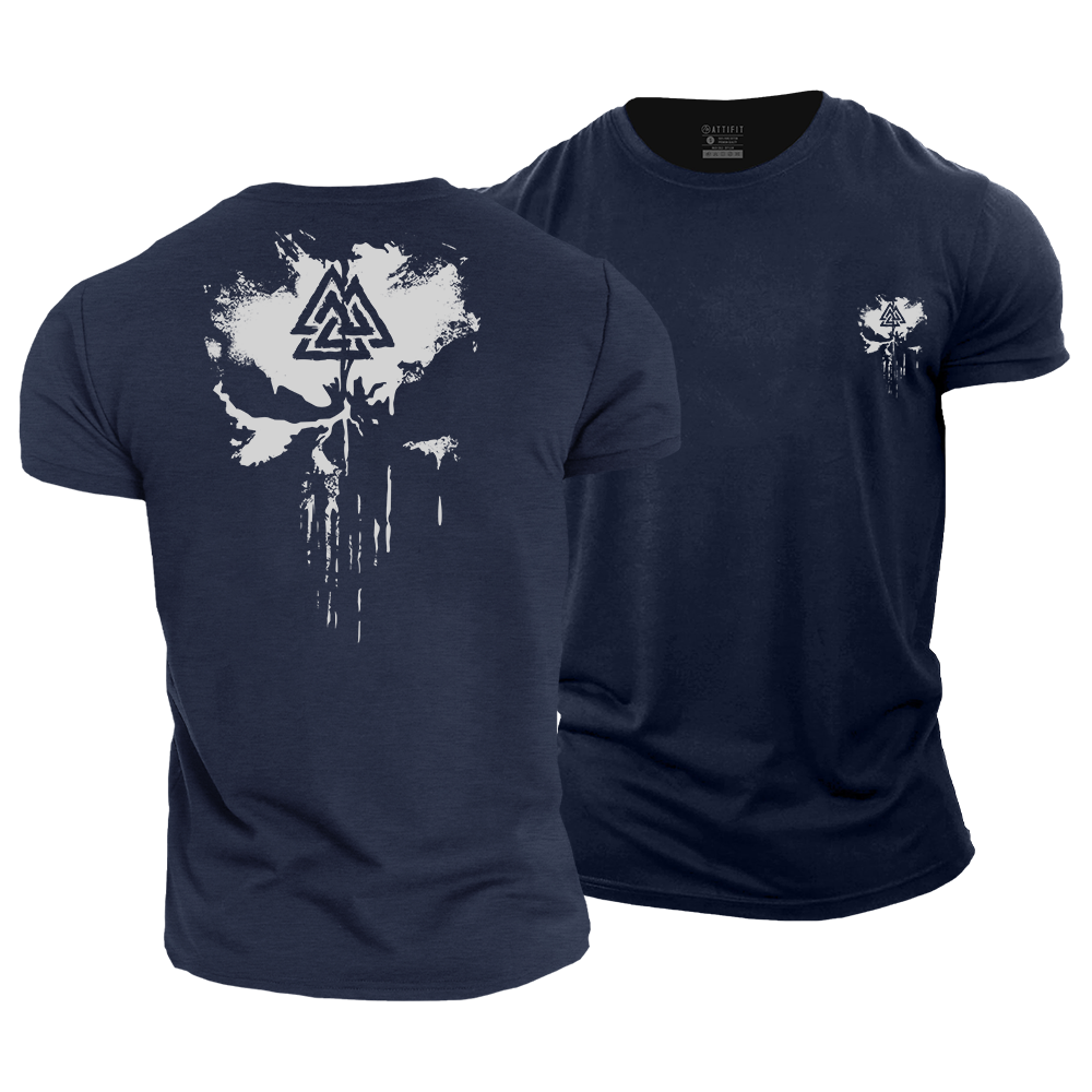 Viking Valknut Warrior Cotton T-Shirt