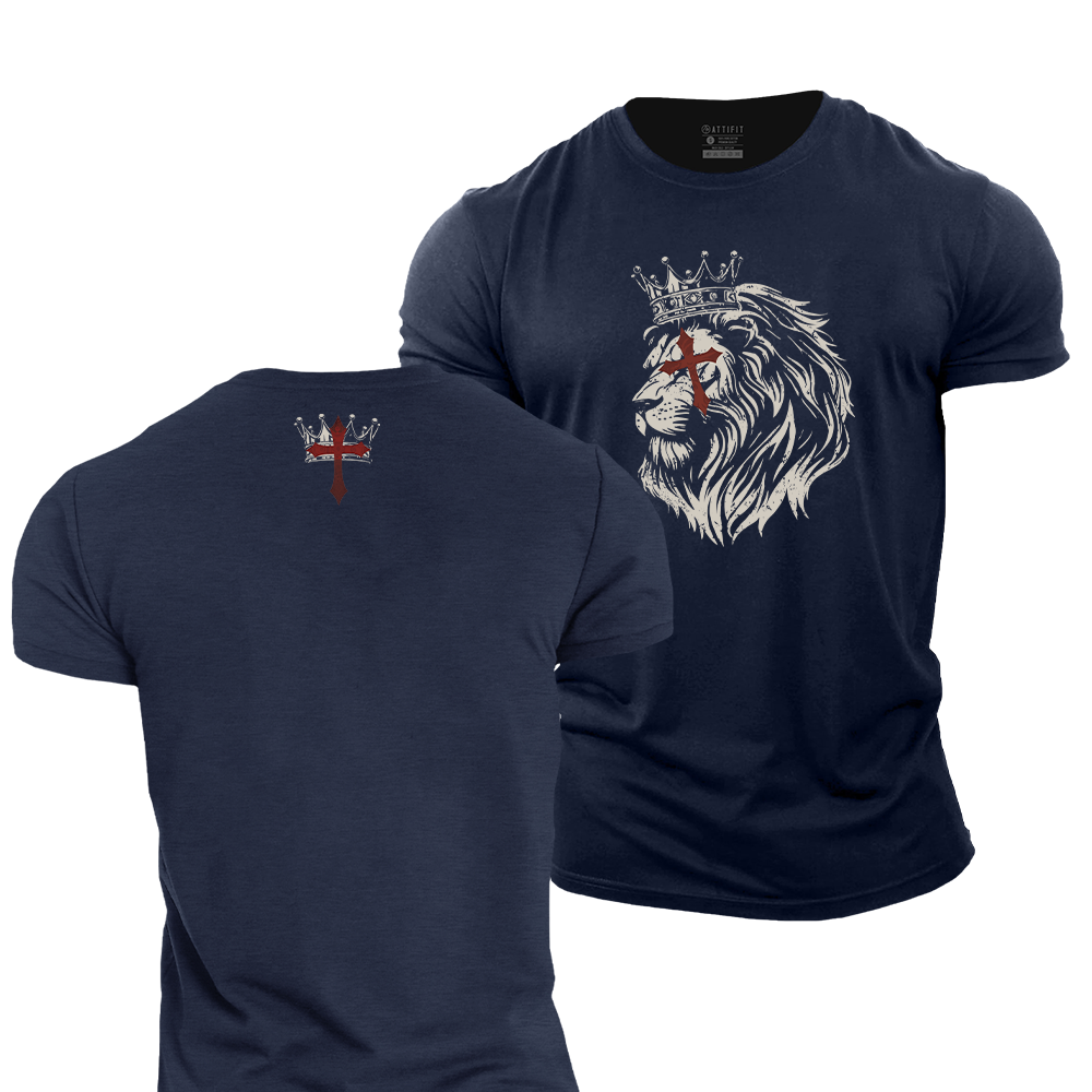 Lion Cross Cotton T-Shirt