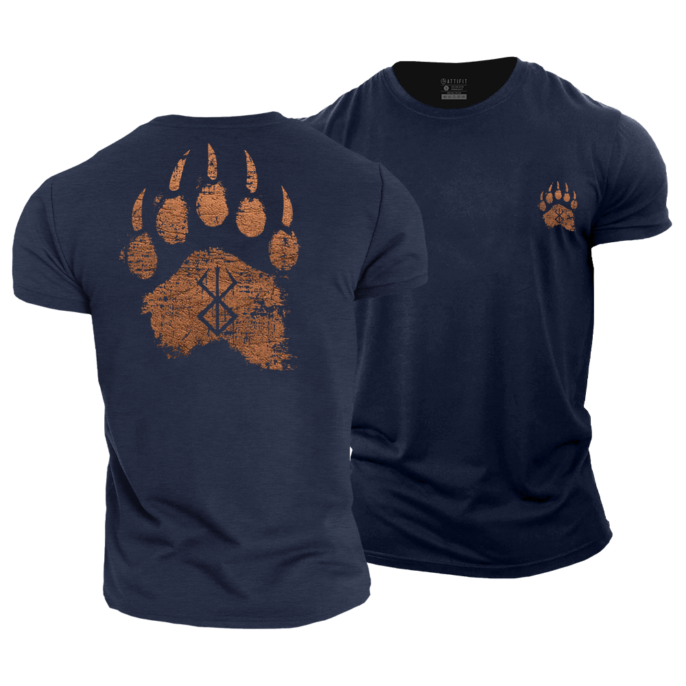 Berserker Rune Bears Paw Cotton T-Shirt