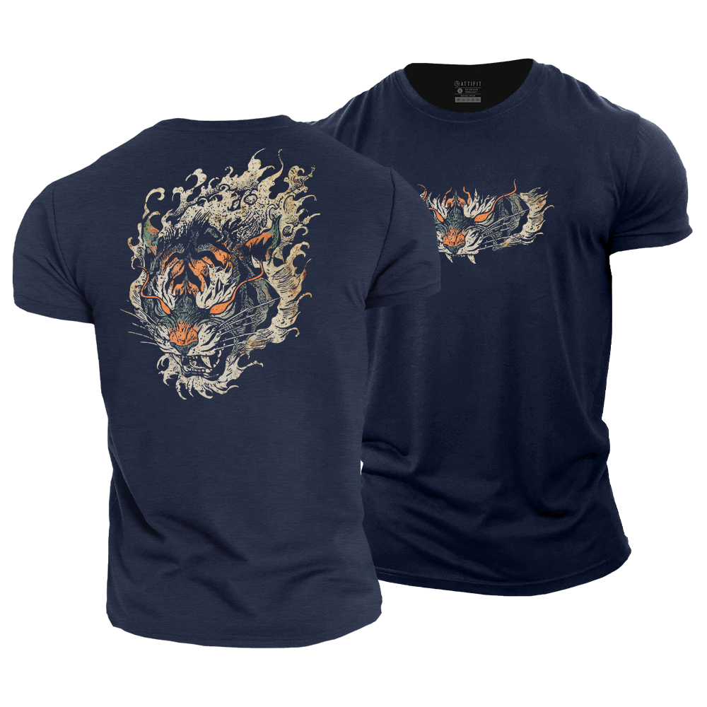 Tiger Ukiyo-E Cotton T-Shirt