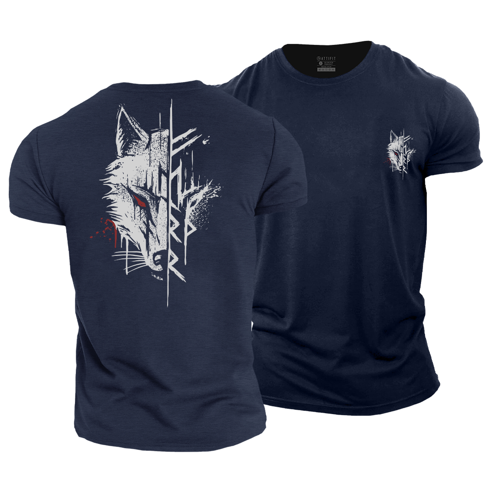 Viking Wolf Cotton T-Shirt