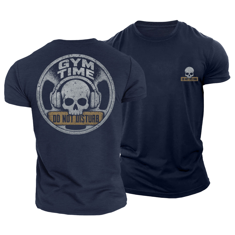 Gym Time Skull Cotton T-Shirt