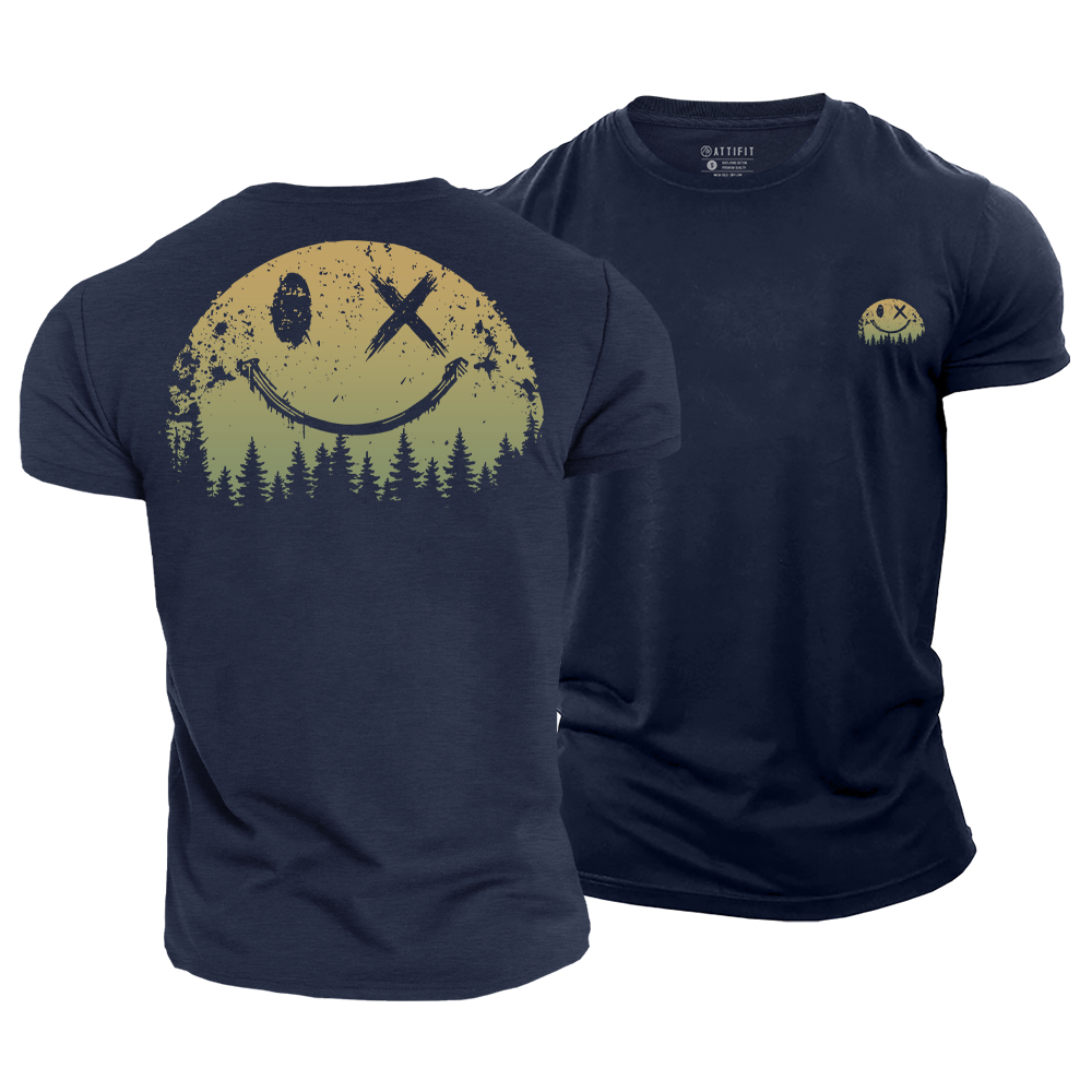 Forest Smiley Cotton T-Shirt