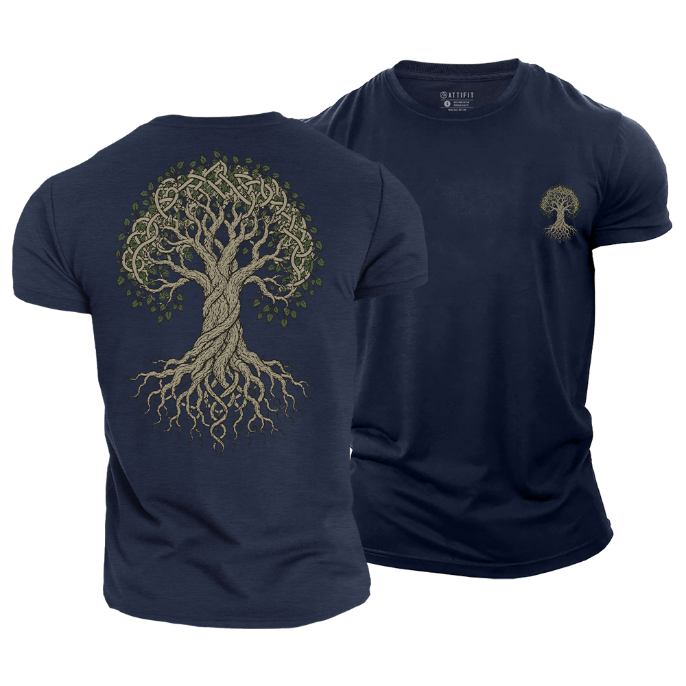 Yggdrasil Roots Cotton T-Shirt