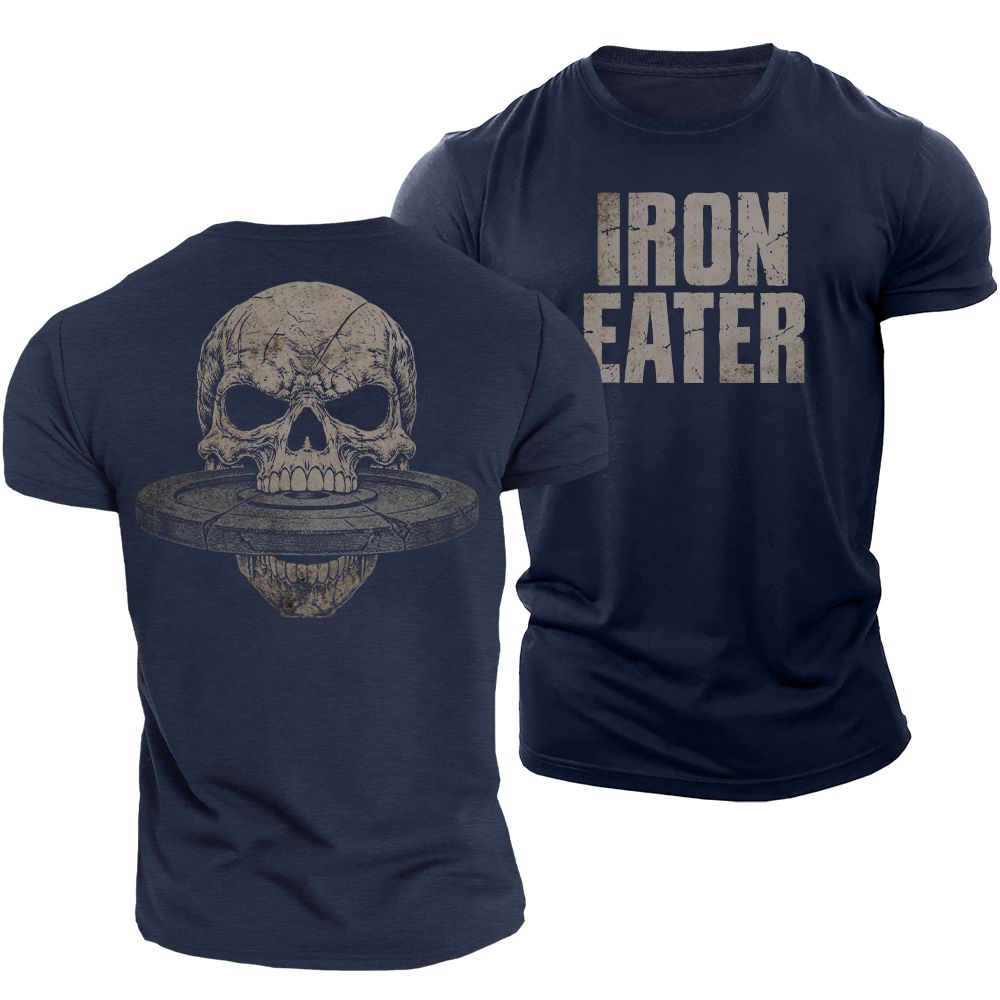 Iron Bite Skull Cotton T-Shirt