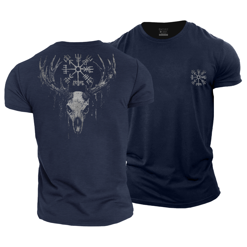 Viking Deer Cotton T-Shirt