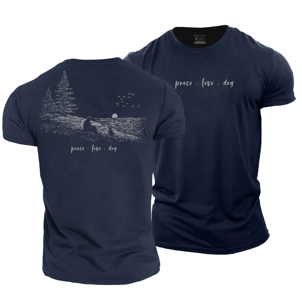 Peace Love Dogs Cotton T-Shirt