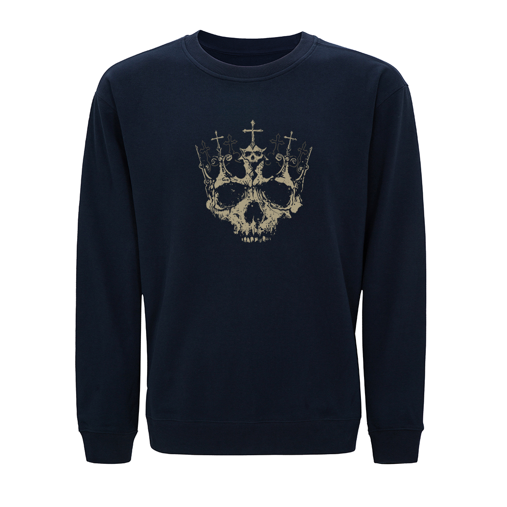 Cross Crown Skull Crewneck Sweatshirt