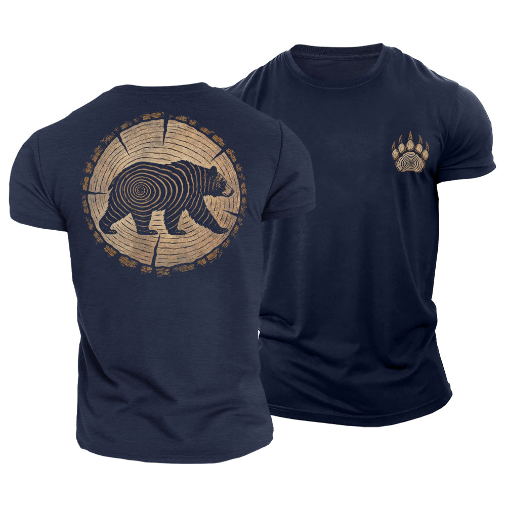 Tree Ring Bear Cotton T-Shirt