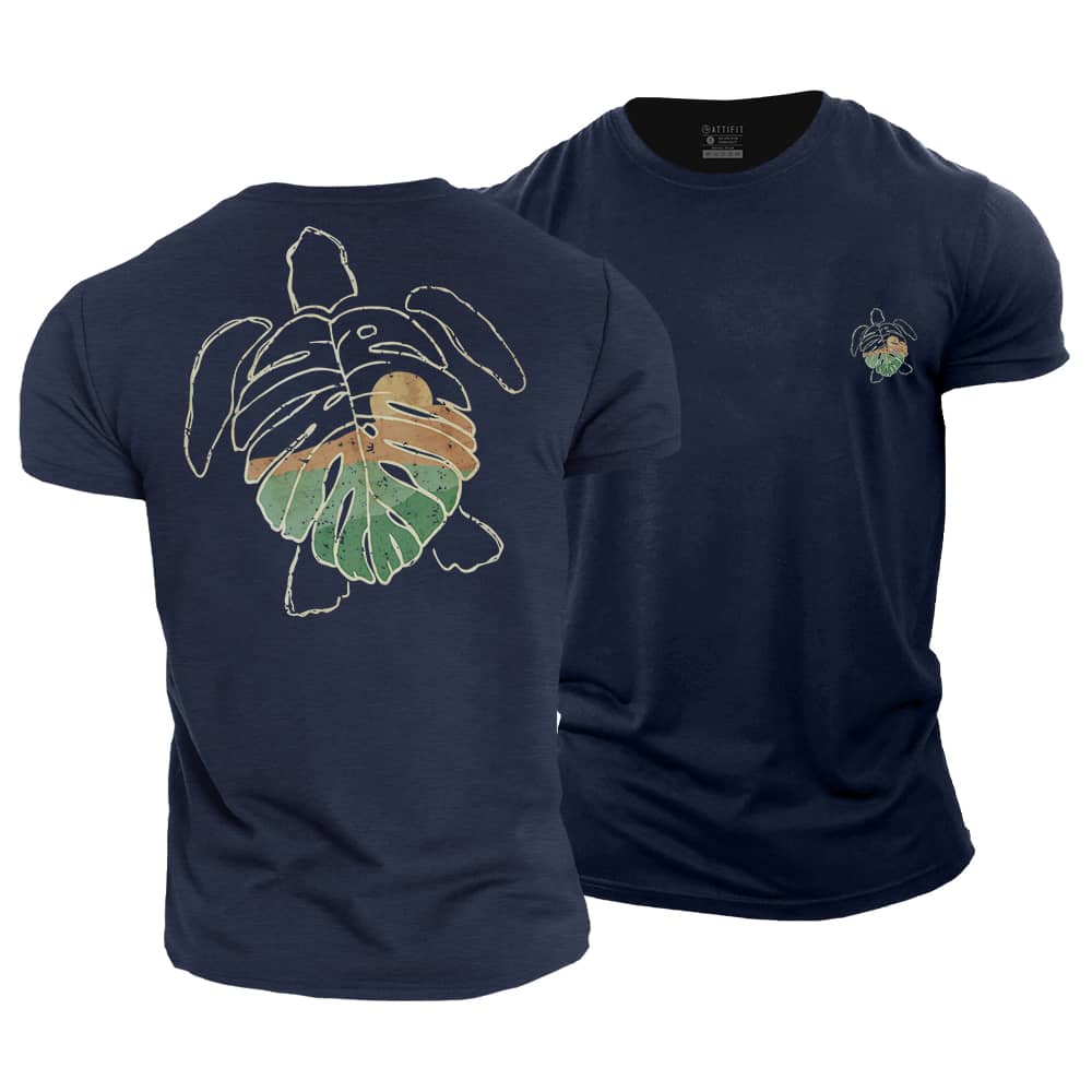 Monstera Turtle Cotton T-Shirt