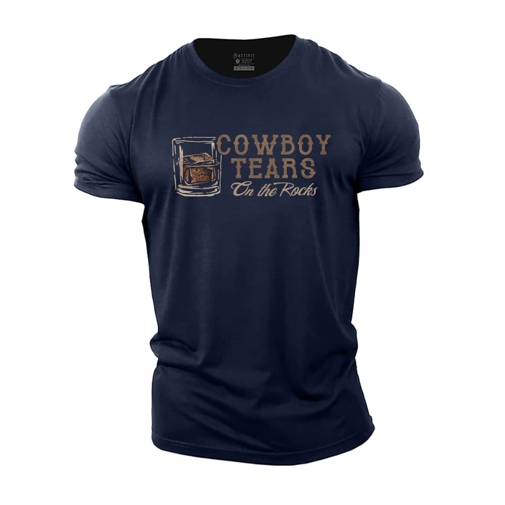 Cowboy Tears On The Rocks Cotton T-Shirt