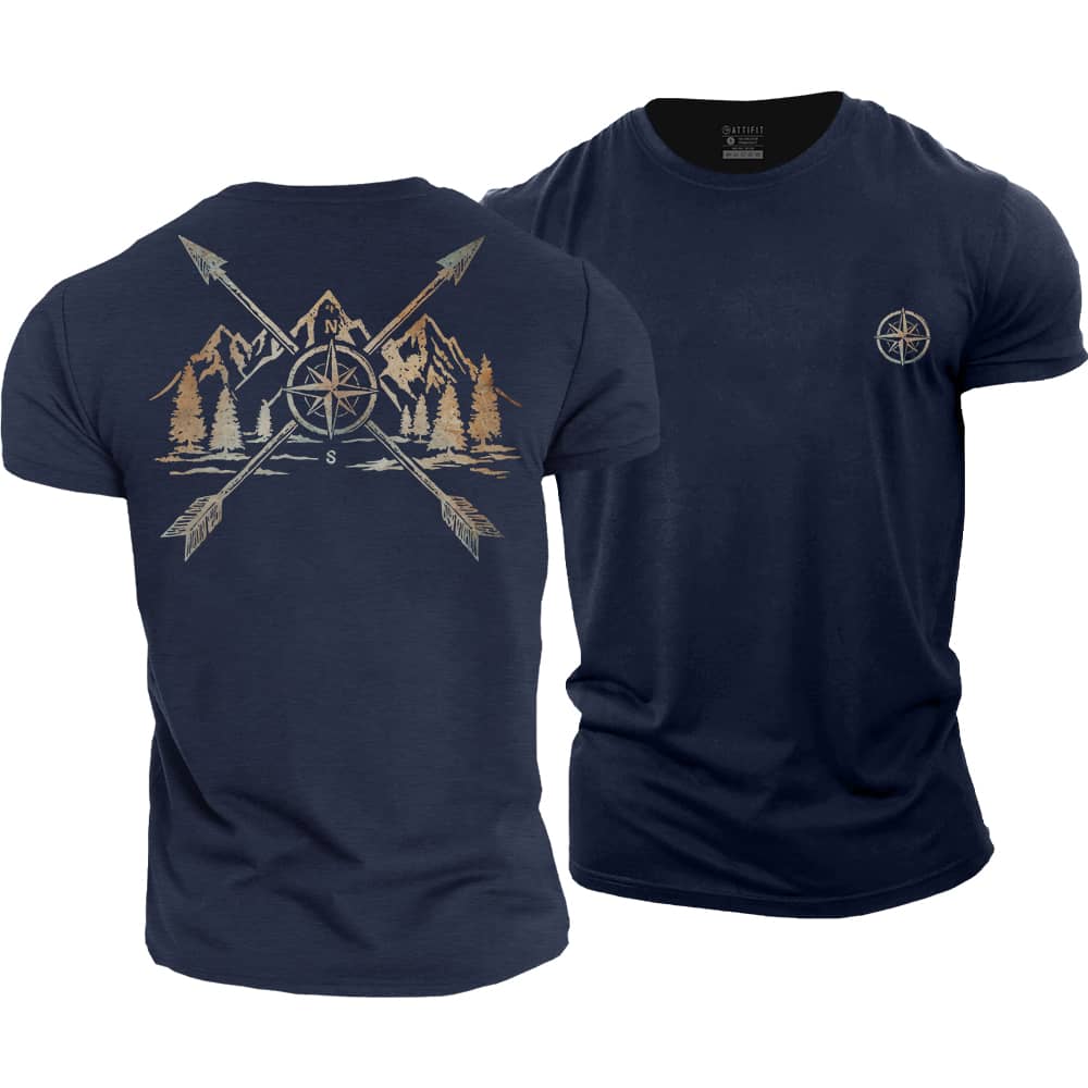 Compass Landscape Cotton T-Shirt
