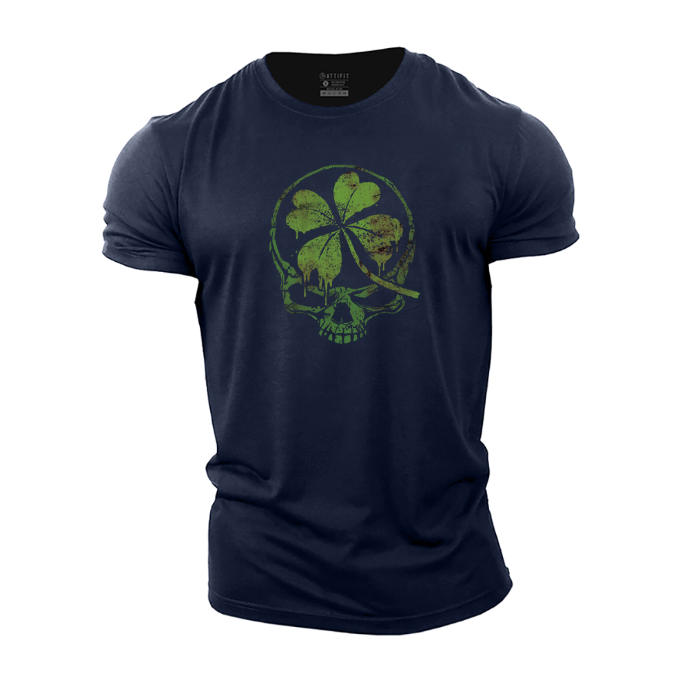 St.Patrick's Lucky Skull Cotton T-Shirt