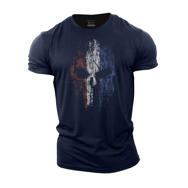 Warrior Skull Cotton T-Shirt