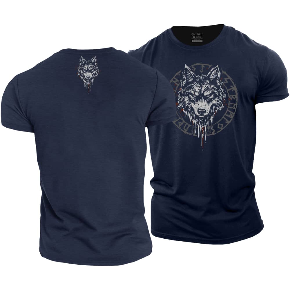 Norse Wolf Cotton T-Shirt