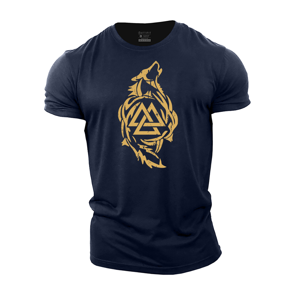 Valknut Wolf Cotton T-Shirt