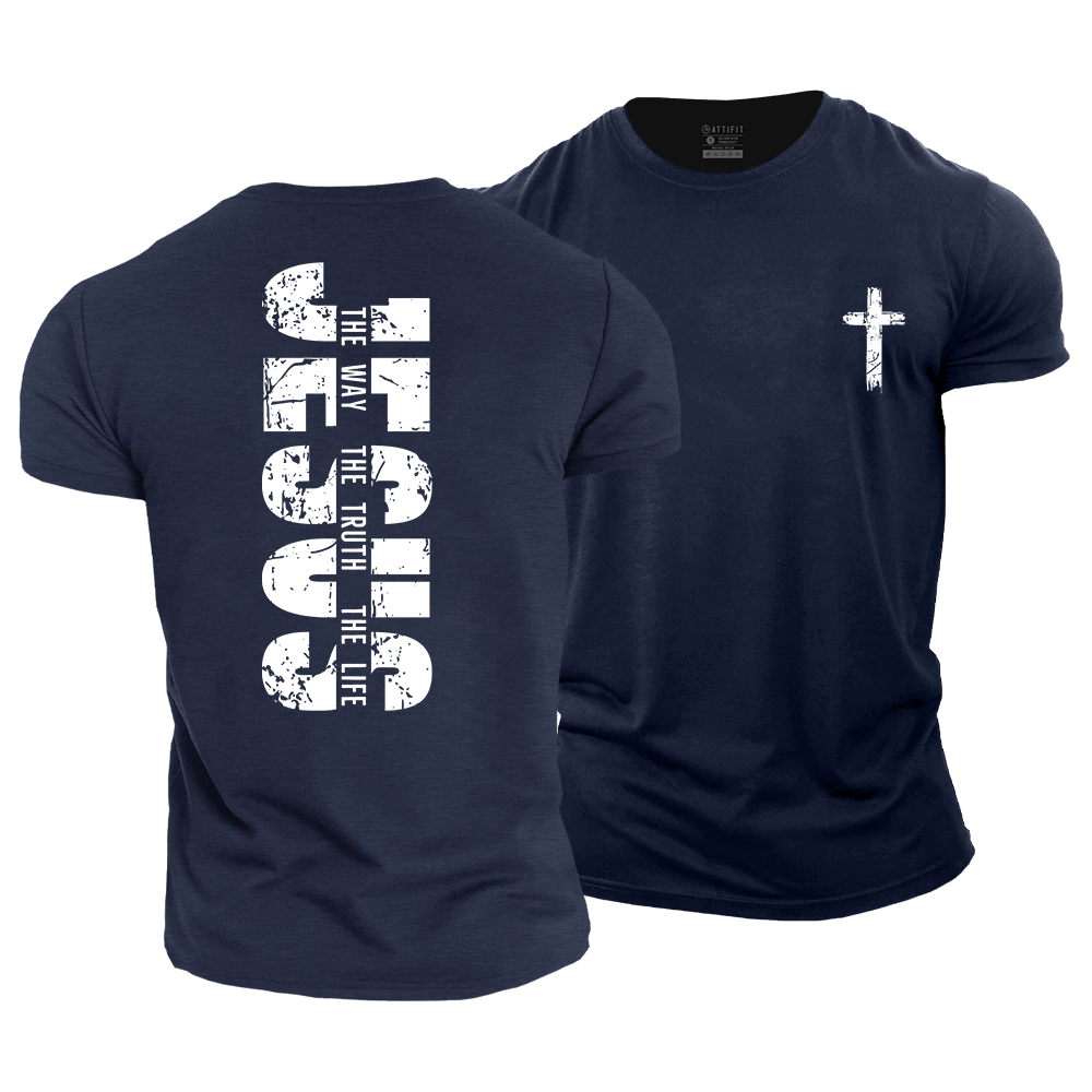 Jesus, The Way The Truth The Life Cotton T-Shirt