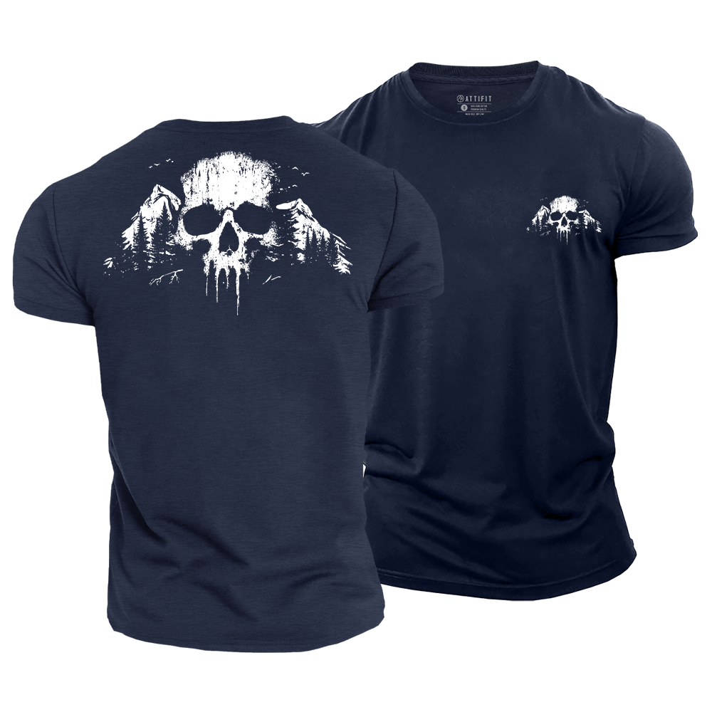 Skull Pine Summit Cotton T-Shirt