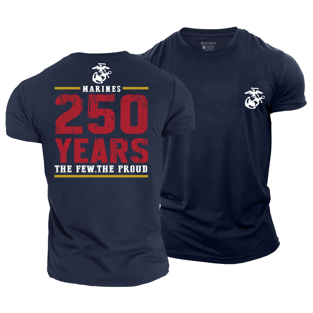 Marines 250 Years Strong Cotton T-Shirt
