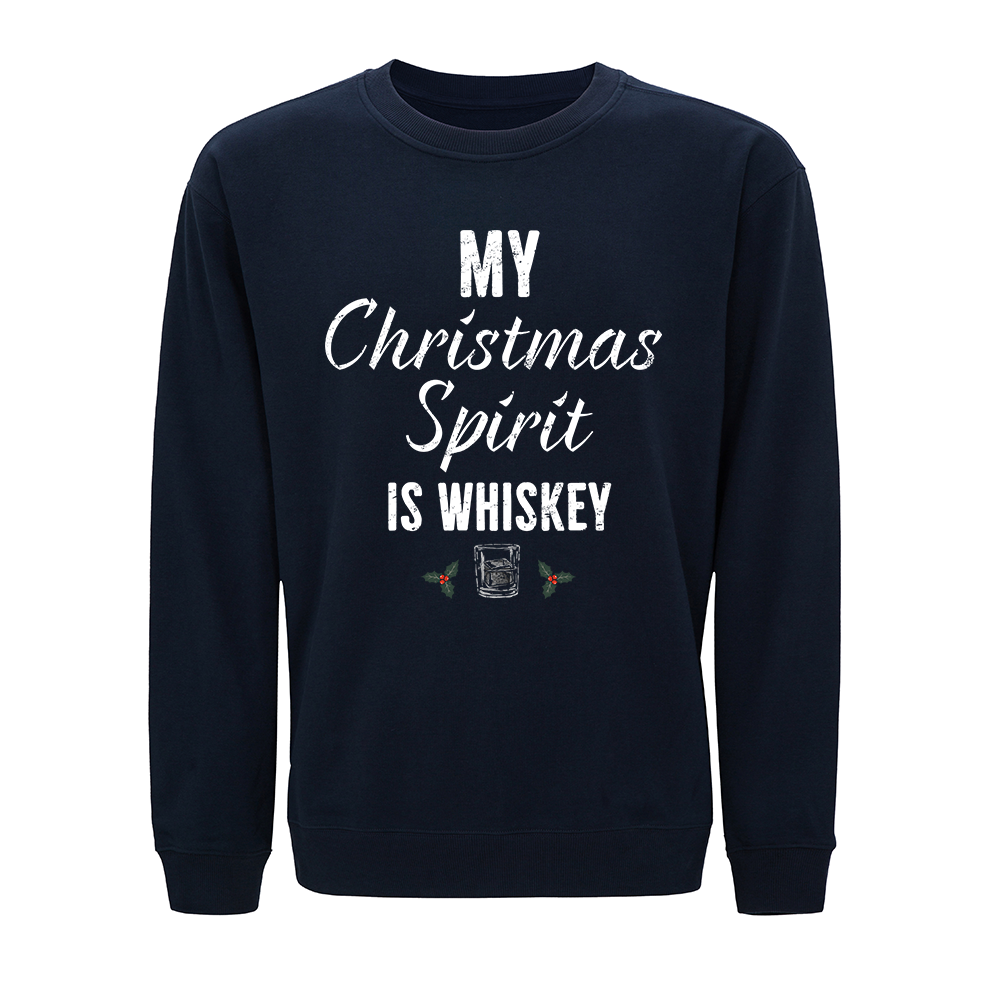My Christmas Spirit Is Whiskey Crewneck Sweatshirt