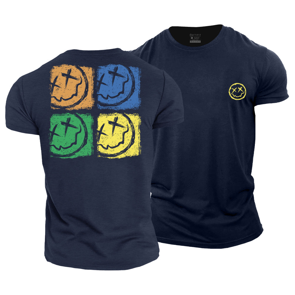 Smiley Poster Cotton T-Shirt