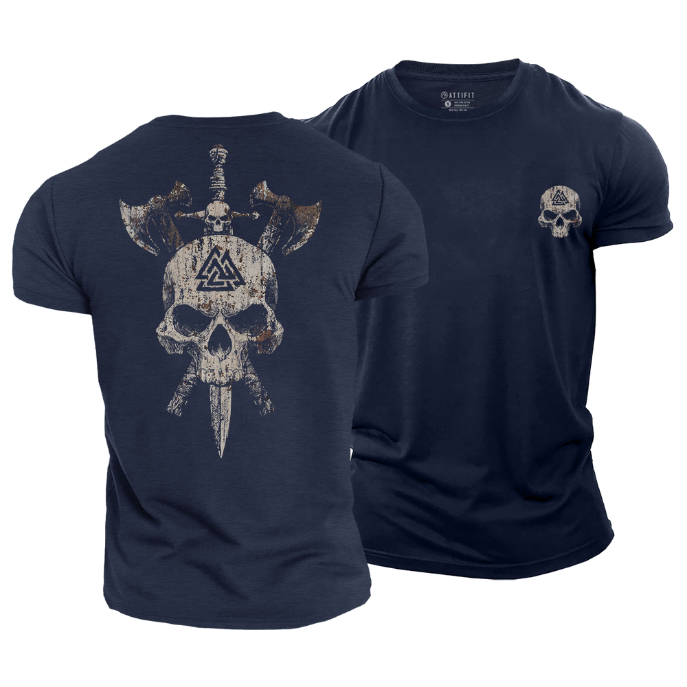 Wikinger-Grafik-T-Shirts aus Baumwolle