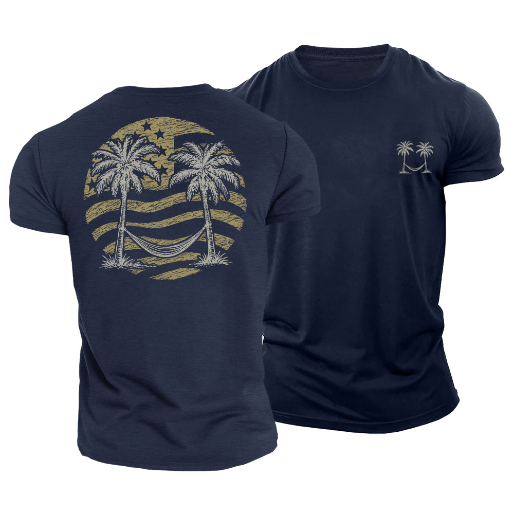 Freedom Under Palms Cotton T-Shirt