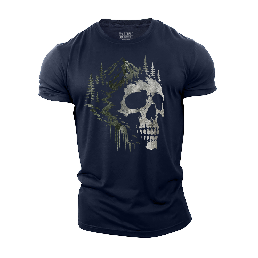 Mountain Skull Wilderness Cotton T-Shirt