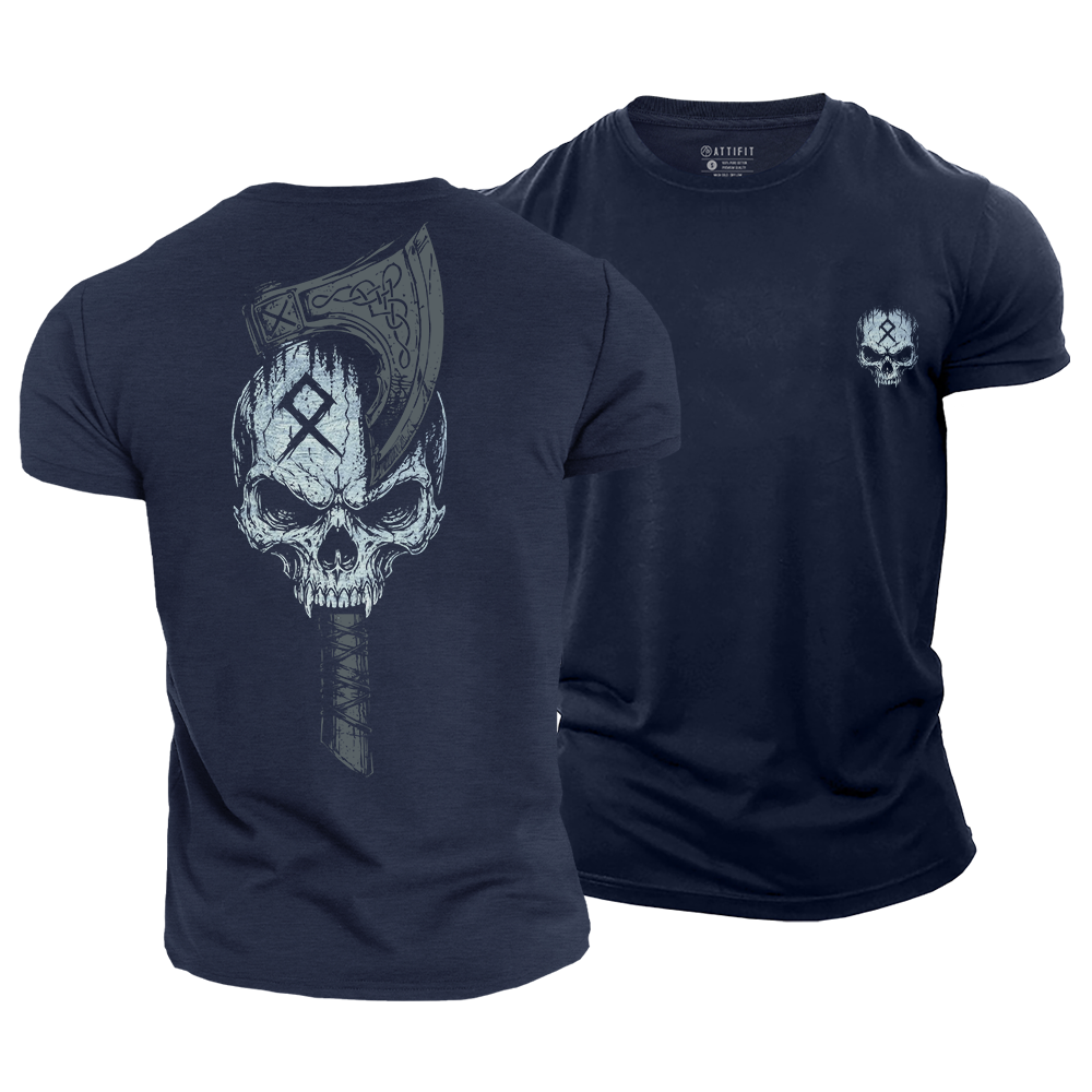 Skull Axe Cotton T-Shirt