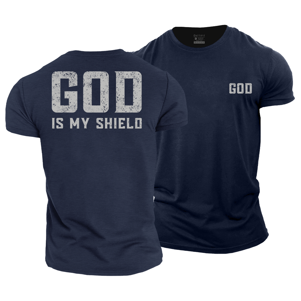 God Is My Shield Cotton T-Shirt