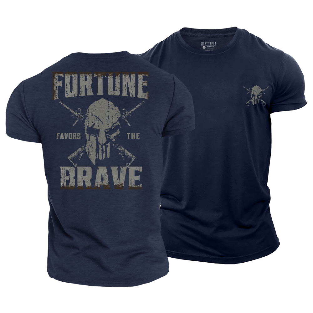 Fortune Favors the Brave Cotton T-Shirt