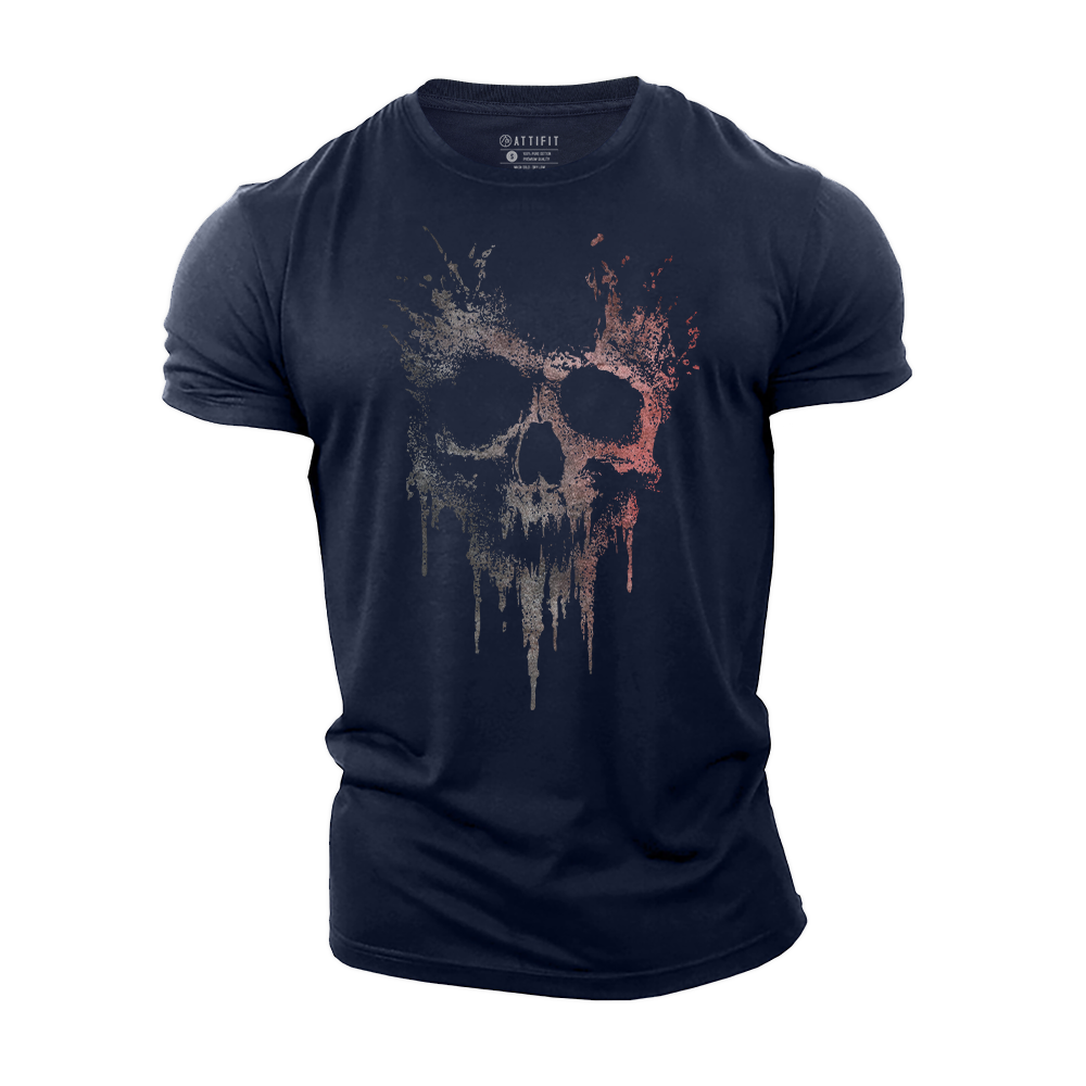 Skull in Shadows Cotton T-Shirt