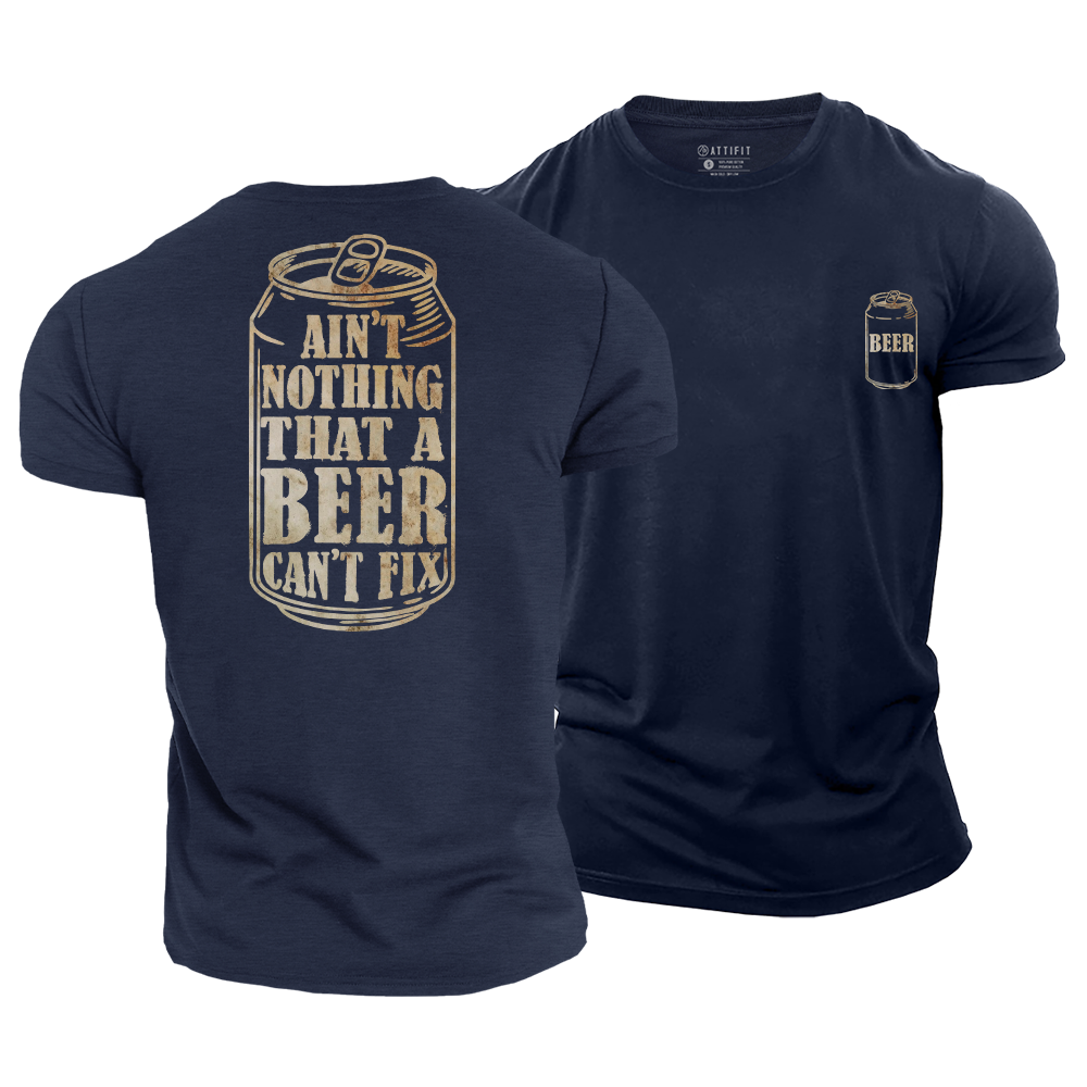 Beer Can Fix Anything Cotton T-Shirt