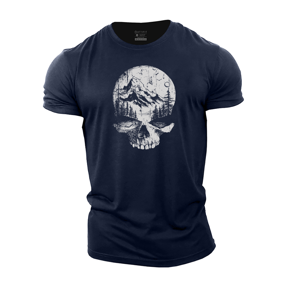 Skull Landscape Cotton T-Shirt