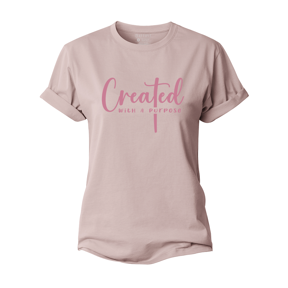 Created with A Purpose Women's Cotton T-Shirt