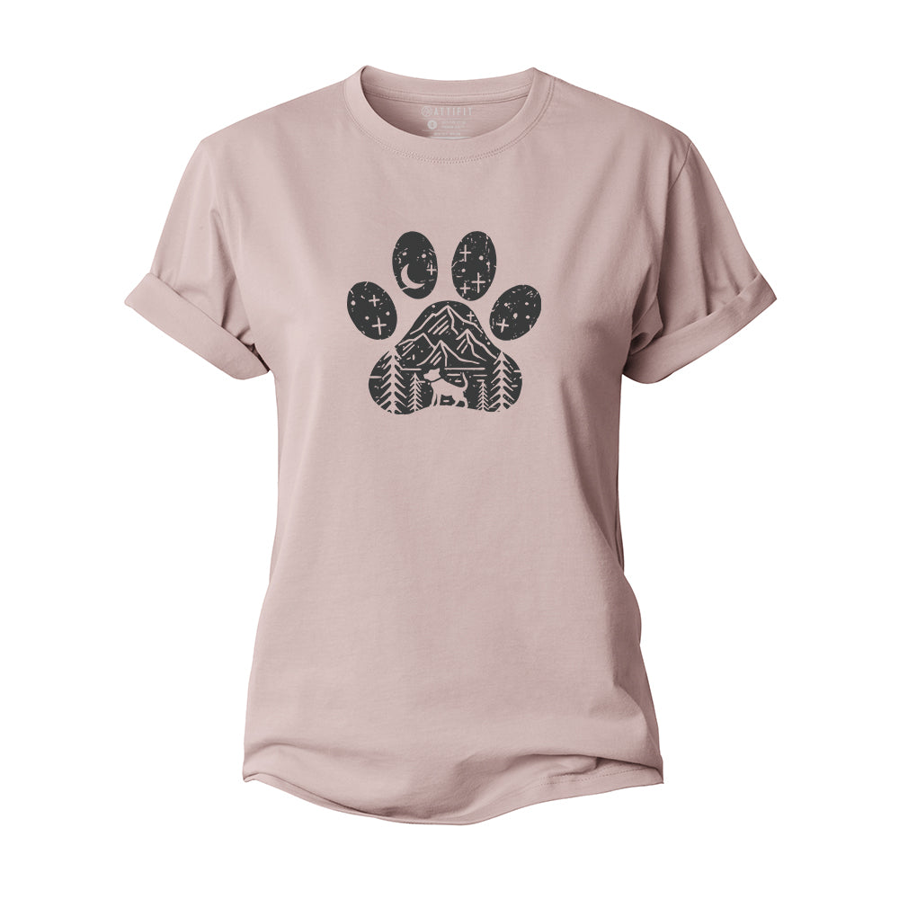 Dog Under The Stars Women's Cotton T-Shirt