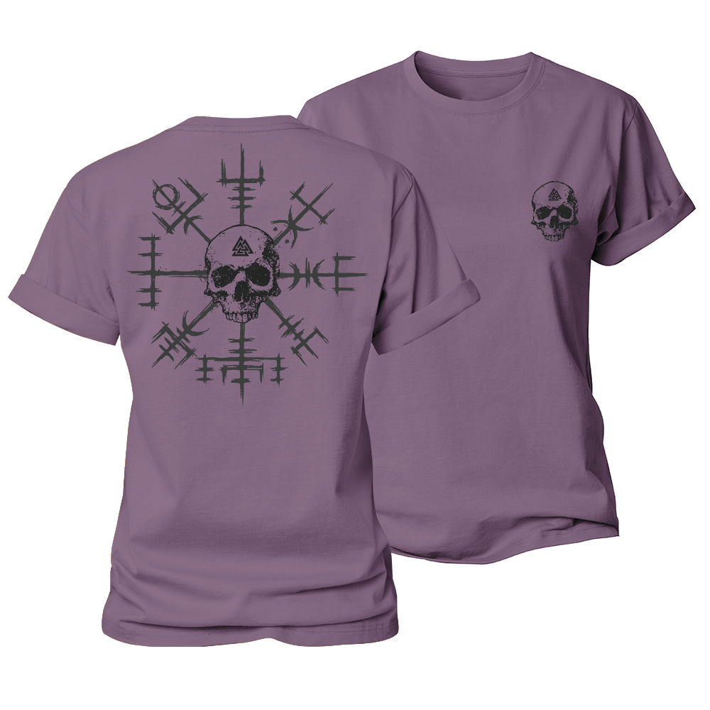Viking Compass Skull Women's Cotton T-Shirt