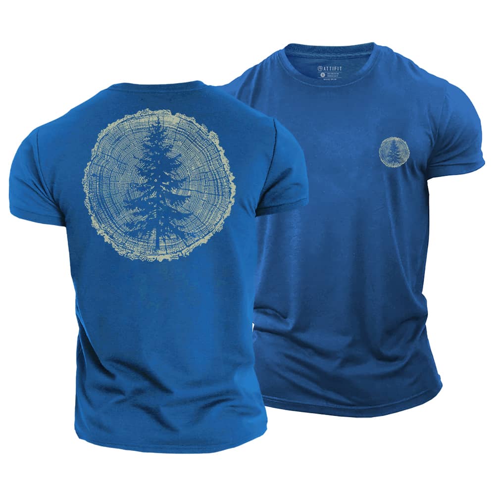 Pine Tree Ring Cotton T-Shirt