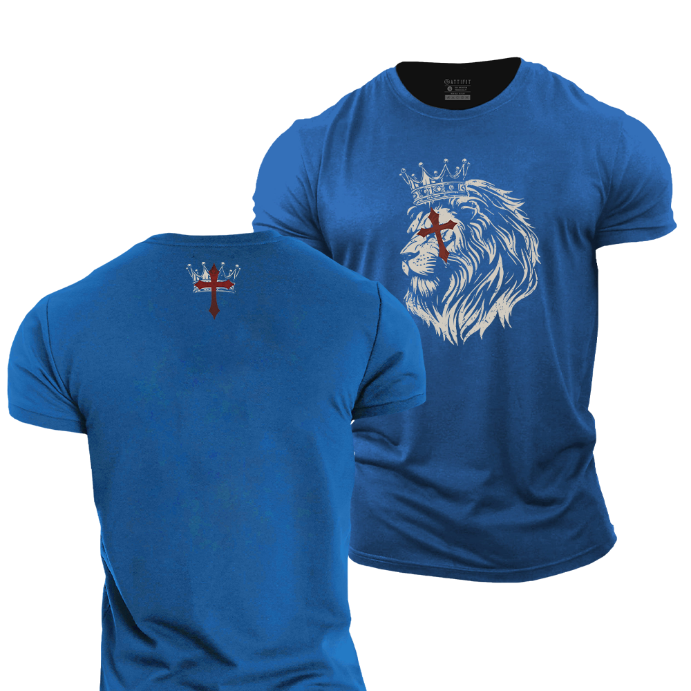 Lion Cross Cotton T-Shirt
