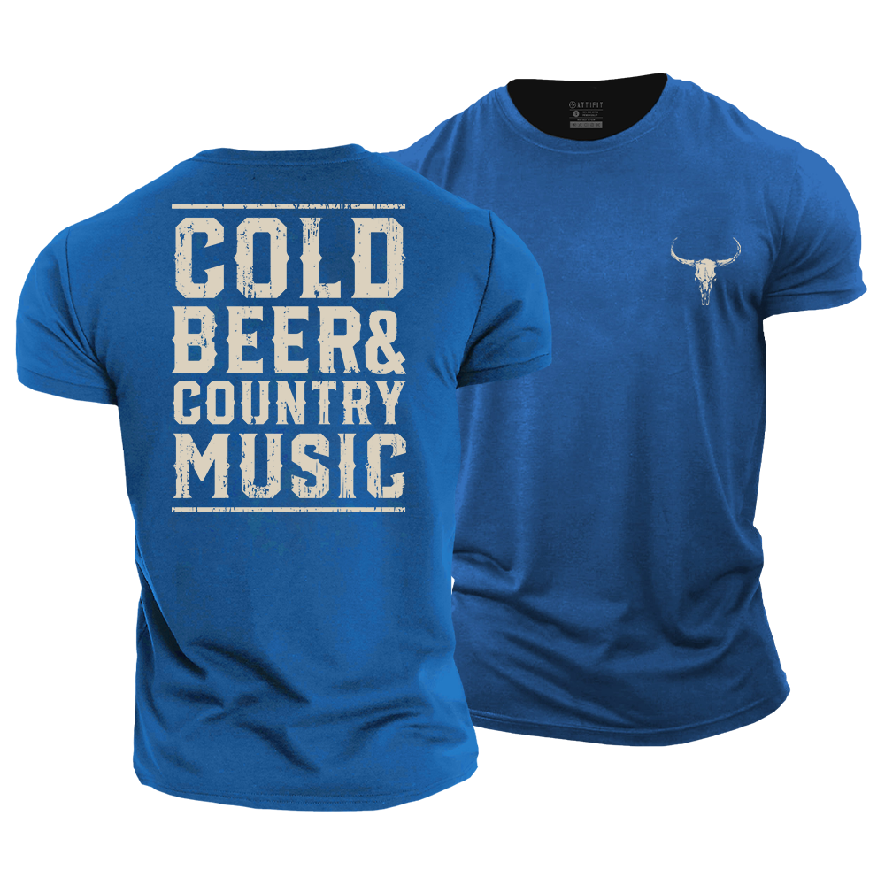 Cold Beer and Country Music Cotton T-Shirt