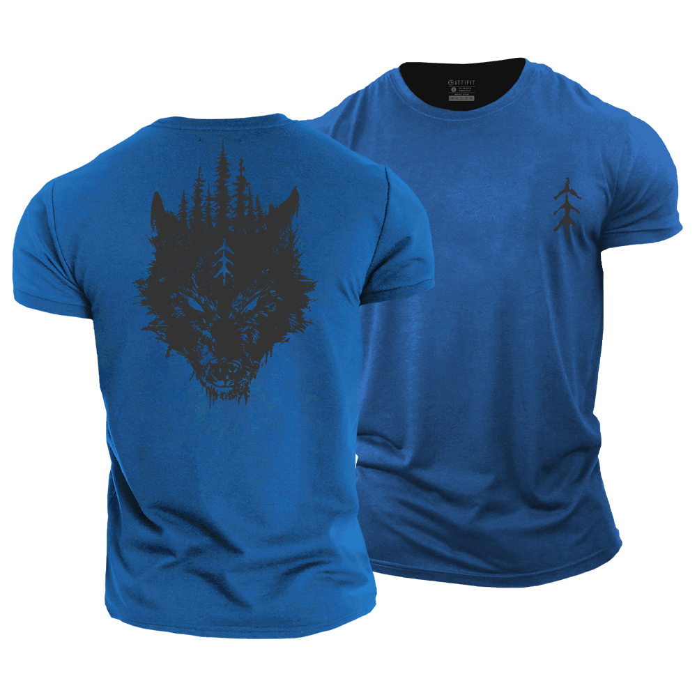 Forest Wolf Cotton T-Shirt