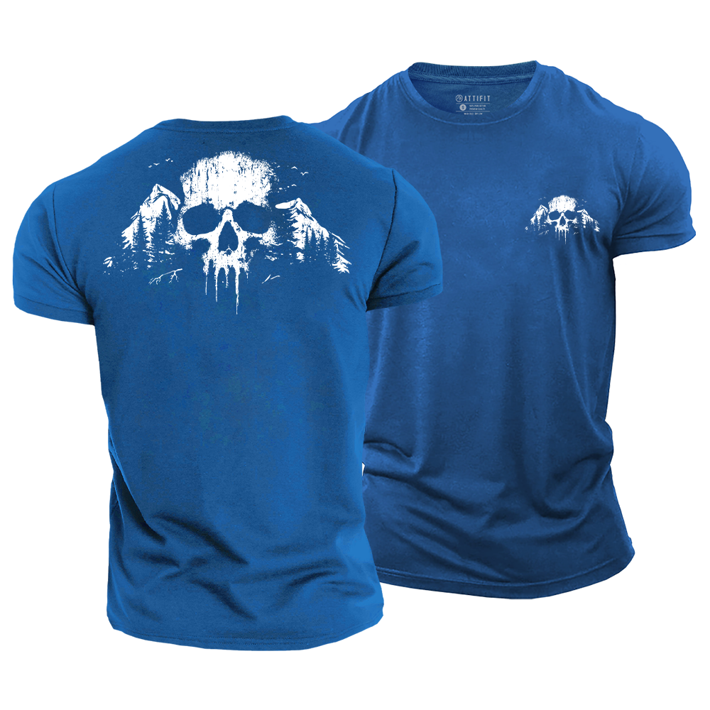 Skull Pine Summit Cotton T-Shirt
