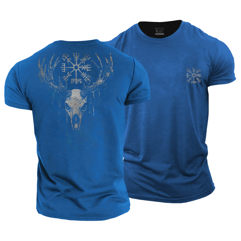 Viking Deer Cotton T-Shirt